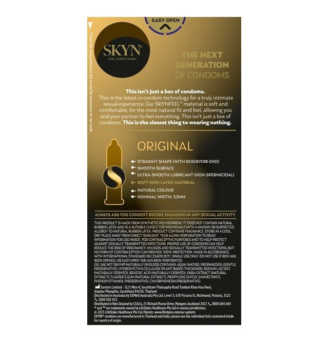 SKYN Original Condoms 53mm 20's