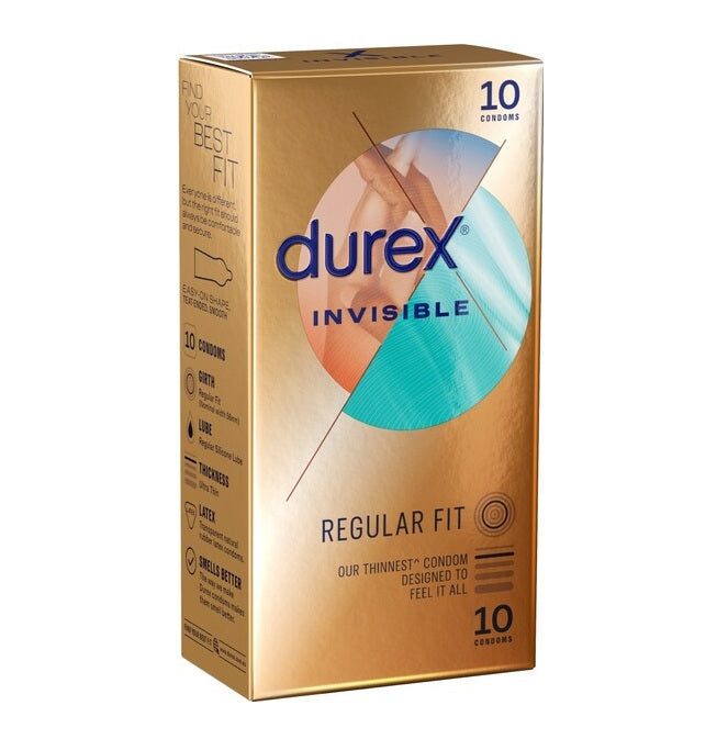 Durex Invisible - Regular Fit Condoms 10's