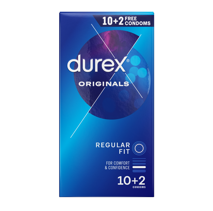 Durex Originals Latex Condoms 10's 2 Free