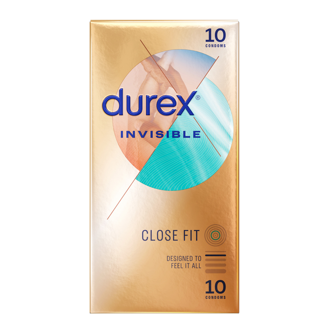 Durex Invisible - Close Fit Condoms 10's