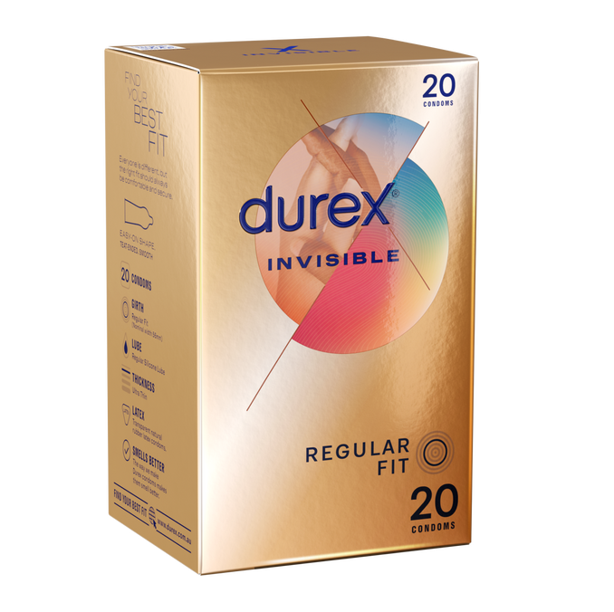 Durex Invisible - Regular Fit Condoms 20's