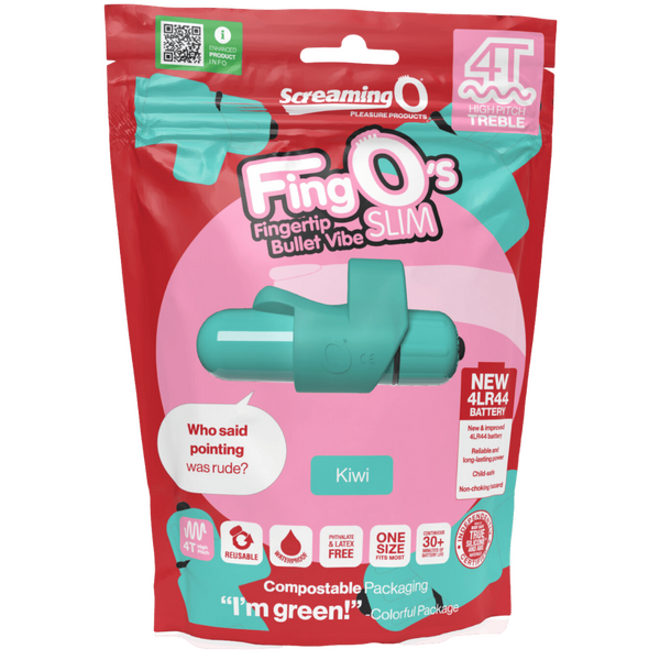 ScreamingO 4T High Pitch Treble FingO Slim Bullet Fingertip Vibe - Kiwi