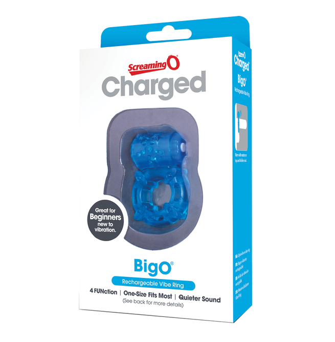 ScreamingO Charged BigO Vibrating Cock Ring - Blue