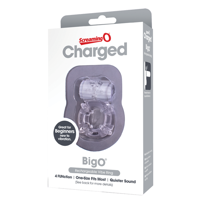 ScreamingO Charged BigO Vibrating Cock Ring - Clear