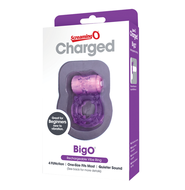 ScreamingO Charged BigO Vibrating Cock Ring - Purple