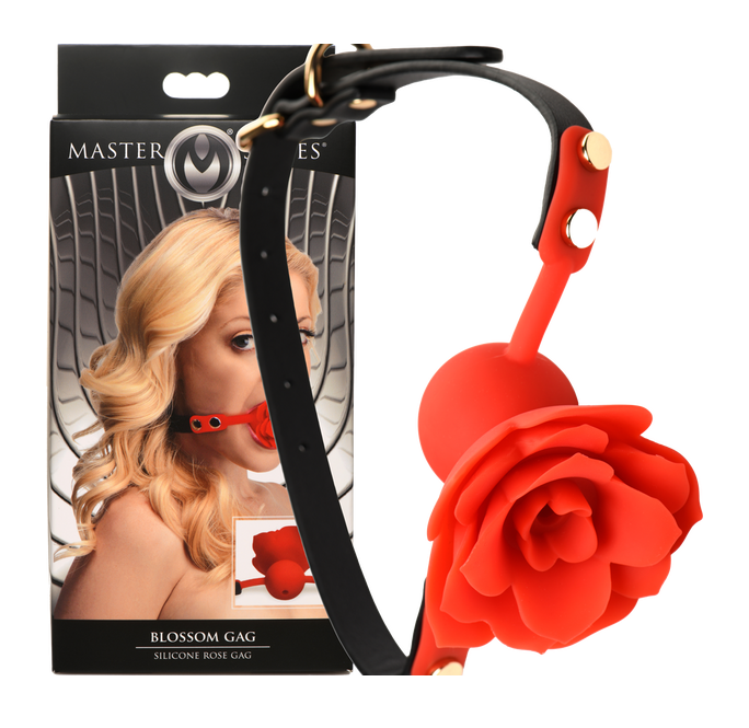Master Series Blossom Gag Silicone Rose Gag