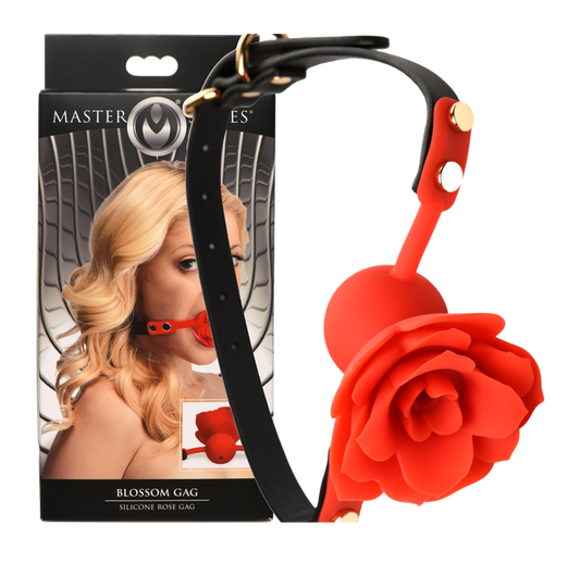 Master Series Blossom Gag Silicone Rose Gag