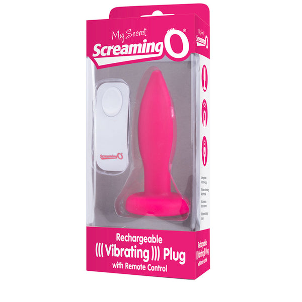 ScreamingO My Secret Charged Vibrating Plug With Remote (Pink)