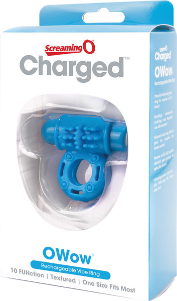 ScreamingO Charged OWow Rechargeable Vibe Ring Blue