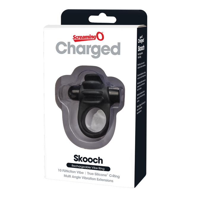 ScreamingO Charged Skooch Vibrating Ring - Black