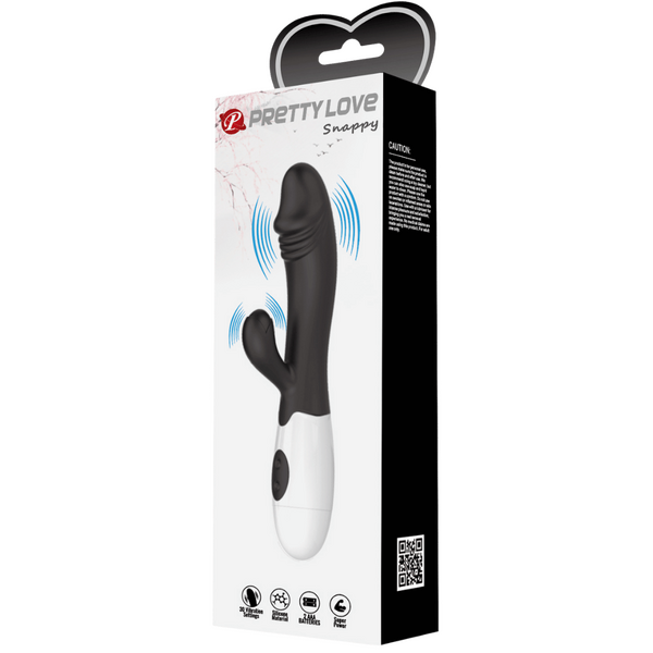 Pretty Love Snappy Rabbit Vibrator Black