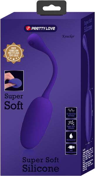 Pretty Love Super Soft Silicone Knucker Egg Vibrator Purple
