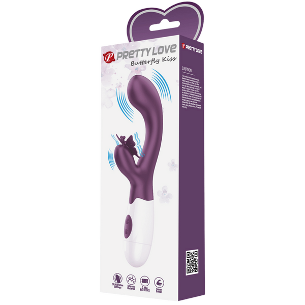 Pretty Love Butterfly Kiss Rabbit Vibrator Purple