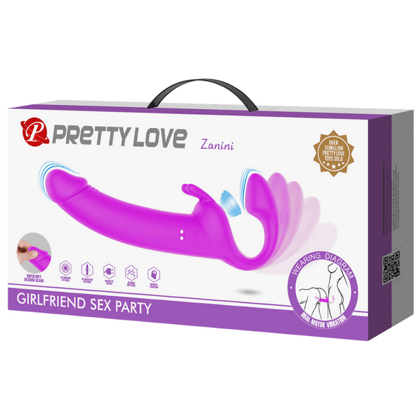 Pretty Love Zanini Vibrating Strapless Strap-On