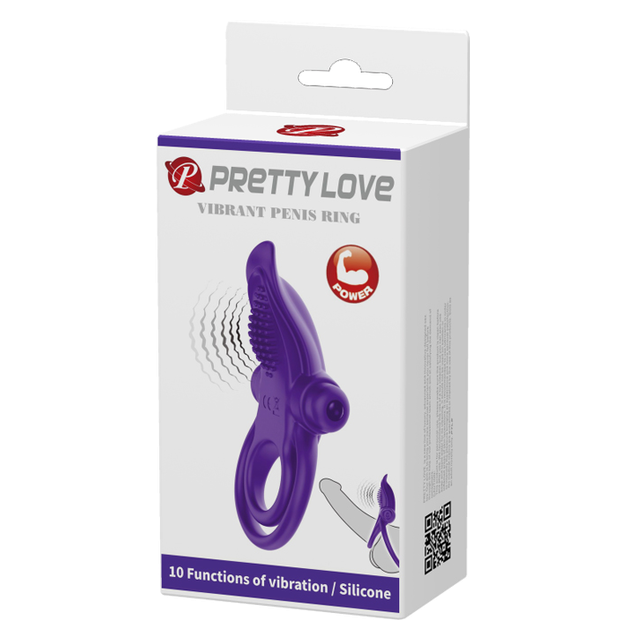Pretty Love Vibrant Penis Ring - Couples Cock Ring Purple