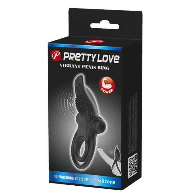 Pretty Love Vibrant Penis Ring - Couples Cock Ring Black