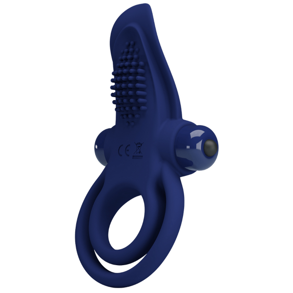 Pretty Love Powerful Ring Bronson Vibrating Cock Ring Navy Blue