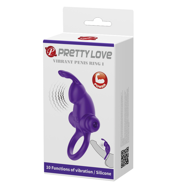 Pretty Love Vibrant Penis Ring I - Couples Cock Ring Purple