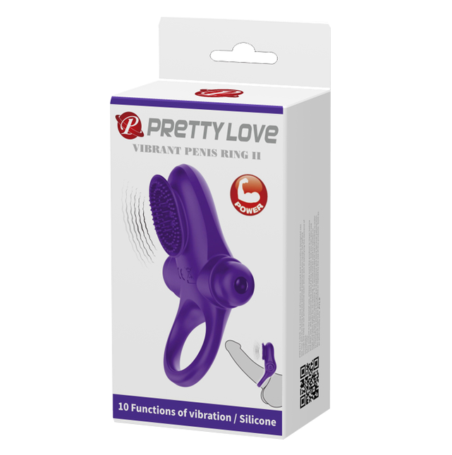 Pretty Love Vibrant Penis Ring II - Couples Cock Ring Purple