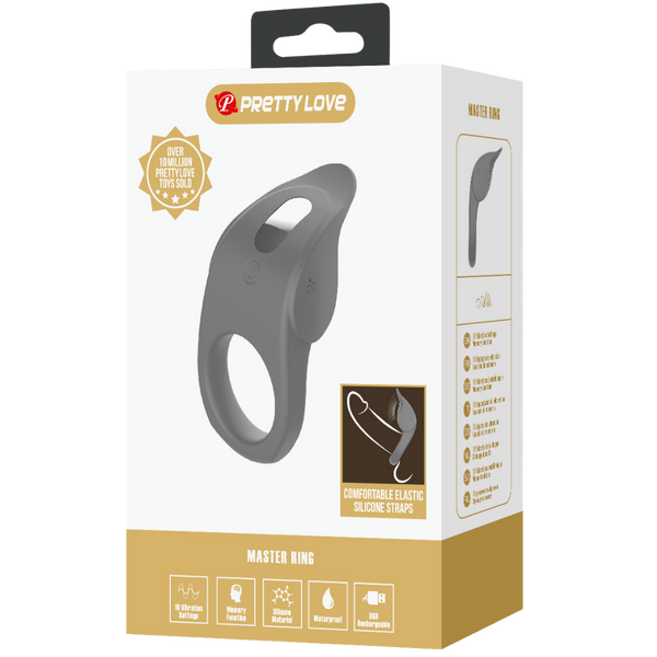 Pretty Love Master Ring - Alto Vibrating Couples Cock Ring (Grey)