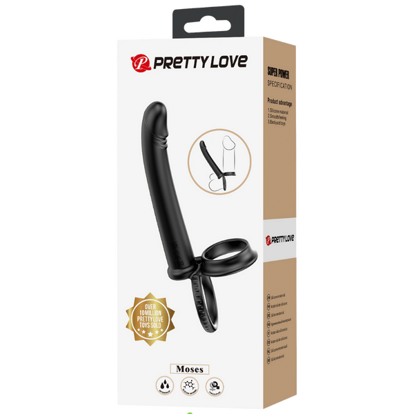 Pretty Love Moses Anal Probe - Cock & Ball Ring Dildo Double Penetration
