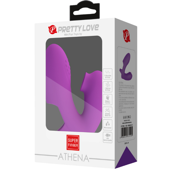 Pretty Love Athena Suction Finger Vibrator Purple