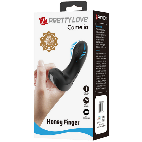 Pretty Love Camelia Honey Finger Vibrator (Black)