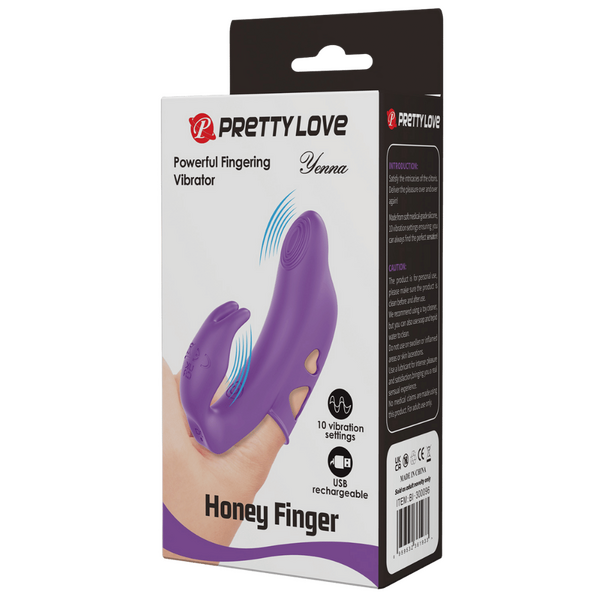 Pretty Love Yenna Honey Finger Vibrator Purple