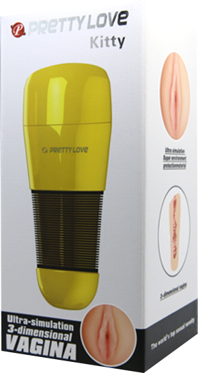 Pretty Love Kitty Vagina Masturbator Gold