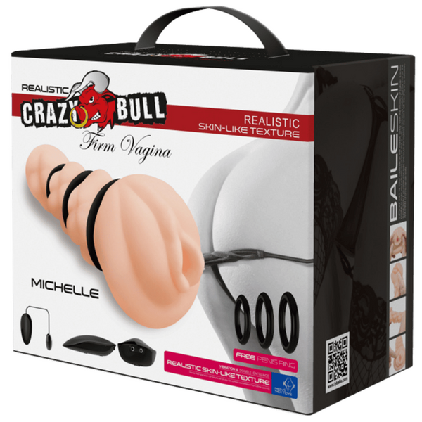 Crazy Bull Michelle Firm Vibrating Vagina Masturbator