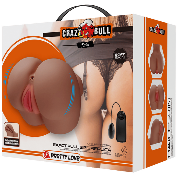 Crazy Bull Kylie Vibrating Pussy and Ass Masturbator (Tan)