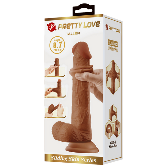 Pretty Love Sliding Skin Series -  Tallen 8.7" Dildo Tan