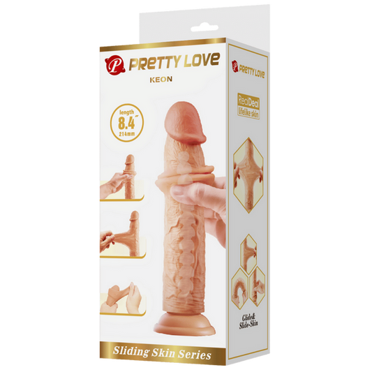 Pretty Love Sliding Skin Series - Keon 8.4" Dildo Flesh