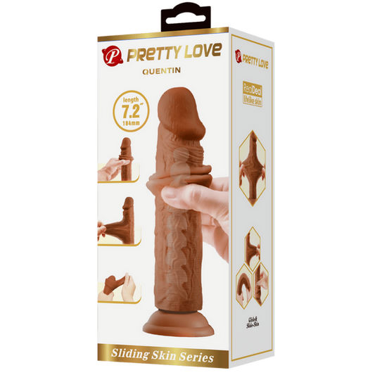 Pretty Love Sliding Skin Series -  Quentin 7.2" Dildo Tan