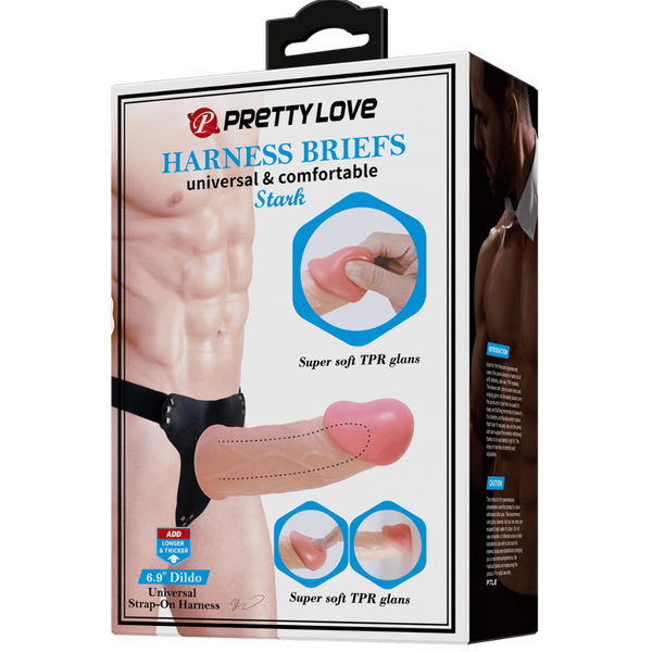 Pretty Love Universal Strap-on Harness Stark (6.9" Dildo) (Flesh)