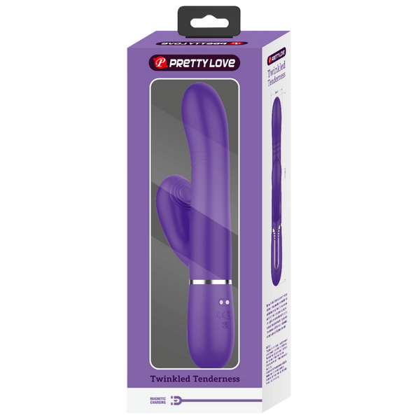 Pretty Love Mariana - 4in1 Multi-function Thumping Rabbit Vibrator Dark Purple
