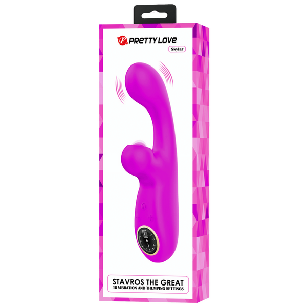 Pretty Love Skylar Thumping Rabbit Vibrator Purple