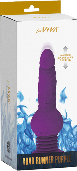 La Viva Road Runner Vibrating, Rotating & Thrusting Dildo Vibrator Purple