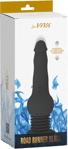 La Viva Road Runner Vibrating, Rotating & Thrusting Dildo Vibrator Black