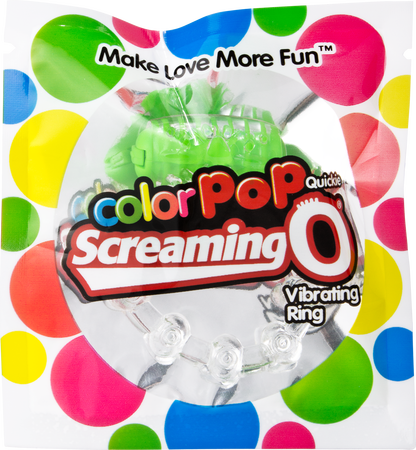 ScreamingO ColorPoP Quickie Vibrating Cock Ring - Green