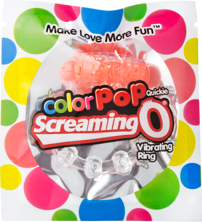ScreamingO ColorPoP Quickie Vibrating Cock Ring - Orange