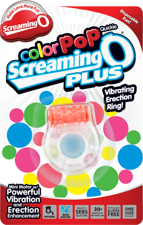 ScreamingO ColorPoP Quickie Plus Vibrating Cock Ring - Orange