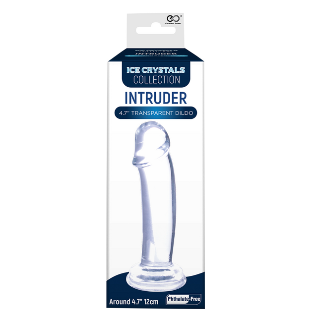Excellent Power Ice Crystals Intruder 4.5" Transparent Dildo Clear