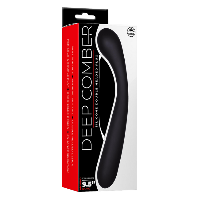 Excellent Power Deep Comber Silicone Double Headed Plug (Black)