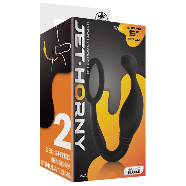 Excellent Power Jet Horny Prostate Plug With Love Ring 5"