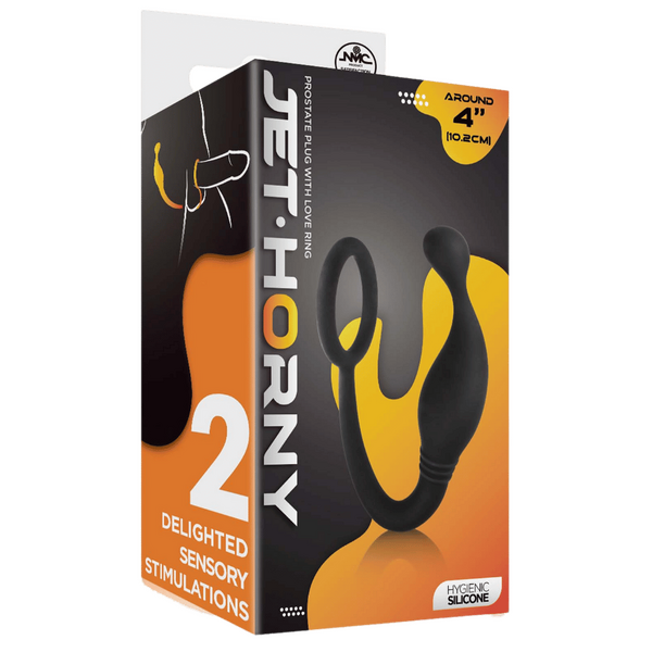 Excellent Power Jet Horny Prostate Plug With Love Ring 4"