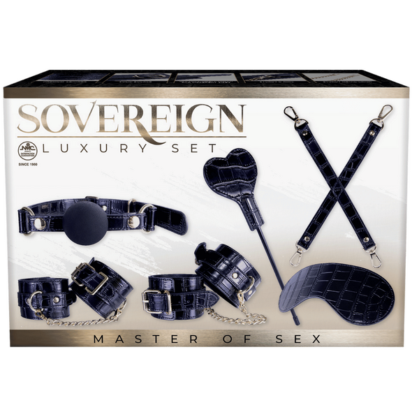 Excellent Power | Sovereign Luxury Bondage Set Black Alligator Print