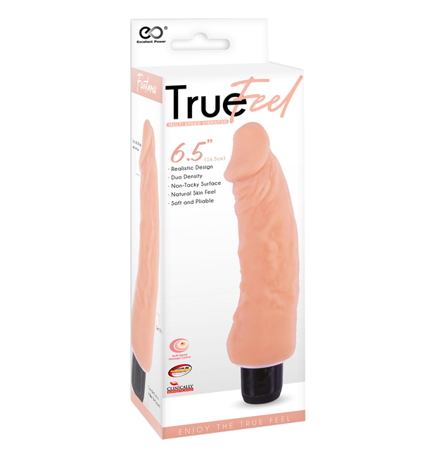 Excellent Power True Feel Trojan 6.5" Vibrator Flesh