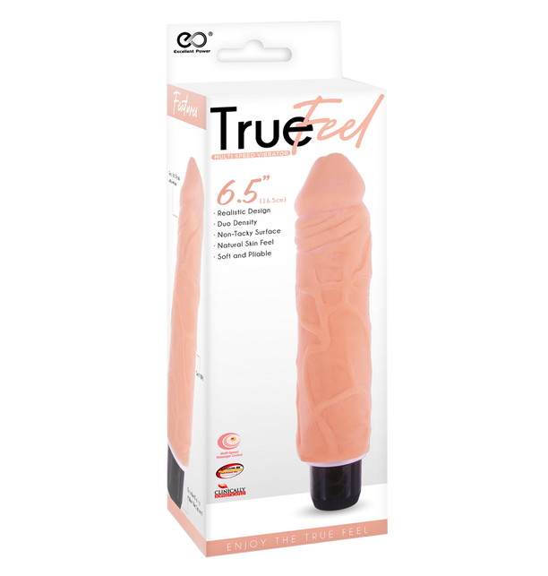 Excellent Power True Feel Patriot 6.5" Vibrator Flesh
