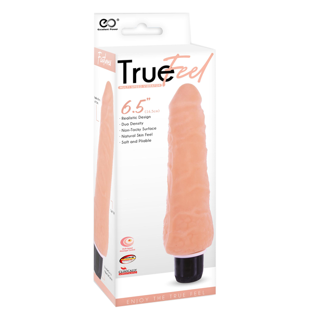 Excellent Power True Feel Slim 6.5" Vibrator Flesh